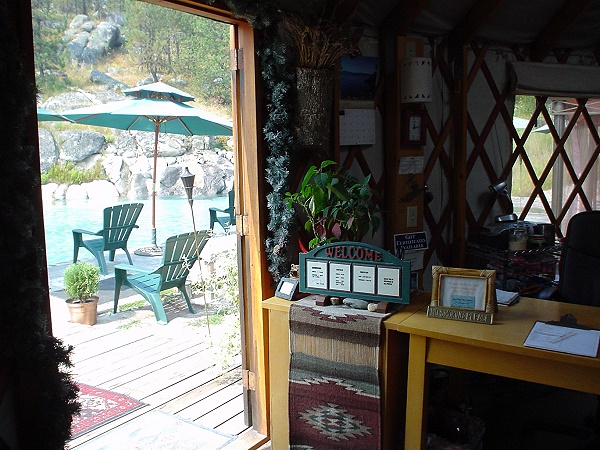 Inside the Office Yurt